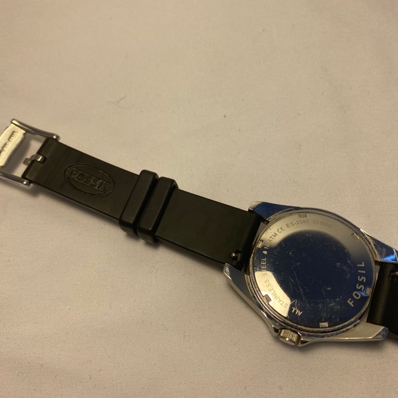 Fossil Black Watch with Diamond Face - Authentic - Picture 4 of 5